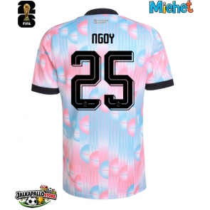 Belgia Nathan Ngoy #25 Vieraspaita MM-kisat 2026 Lyhythihainen